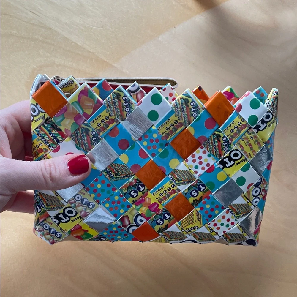 DOTS Upcycled Candy Wrapper Wristlet - Nahui Ollin